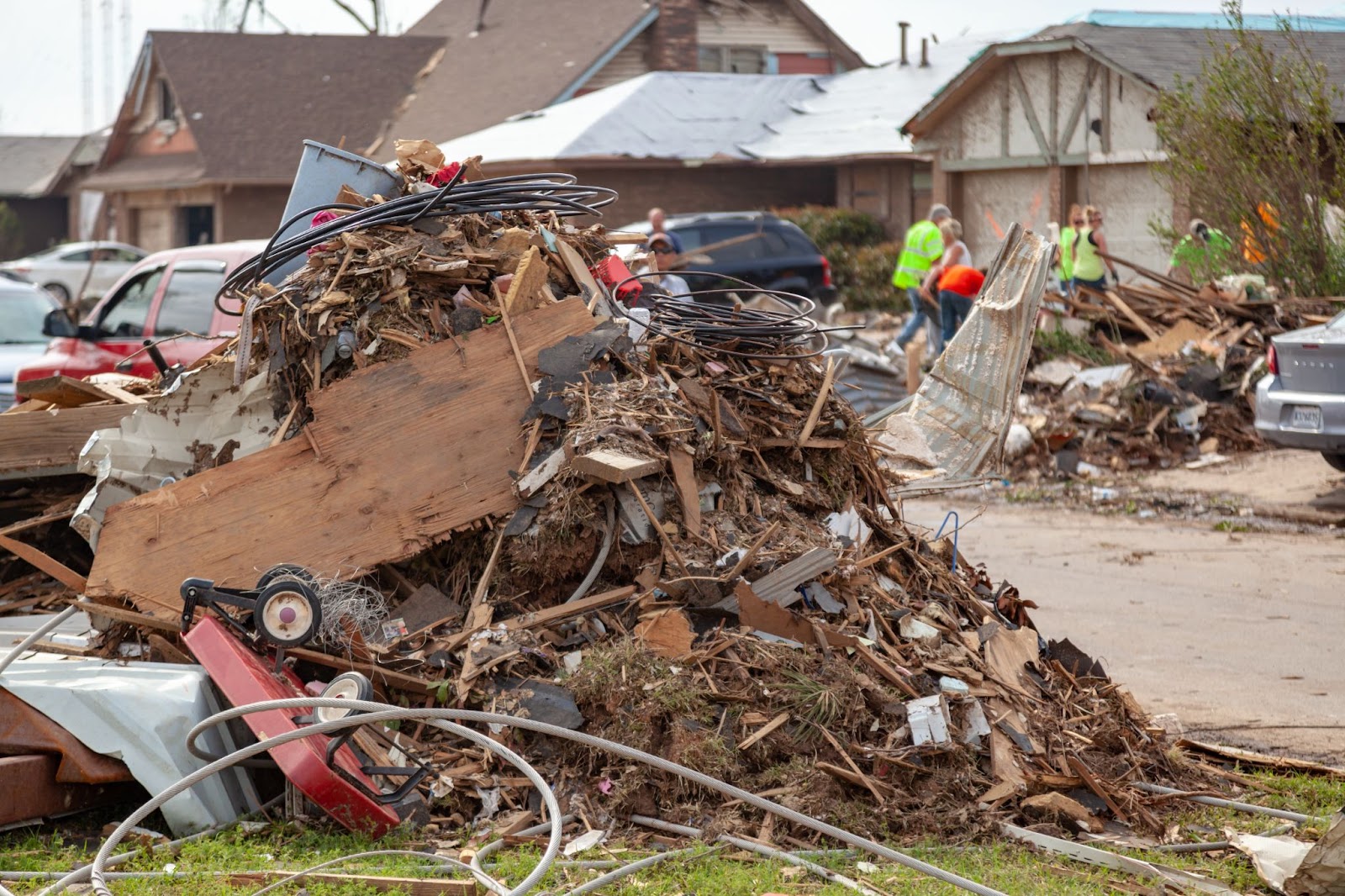 Cleanup and restoration process after a natural disaster causes water damage